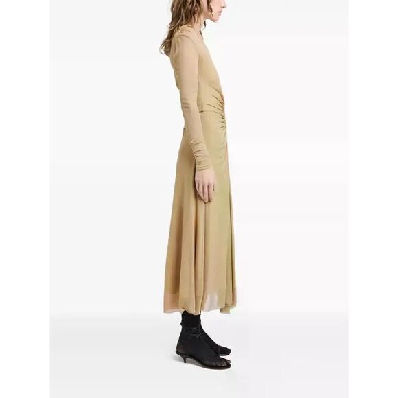 Proenza Schouler Kerstin Ruched Crepe Jersey Midi-Dress US 0 $1590 - Picture 2 of 11